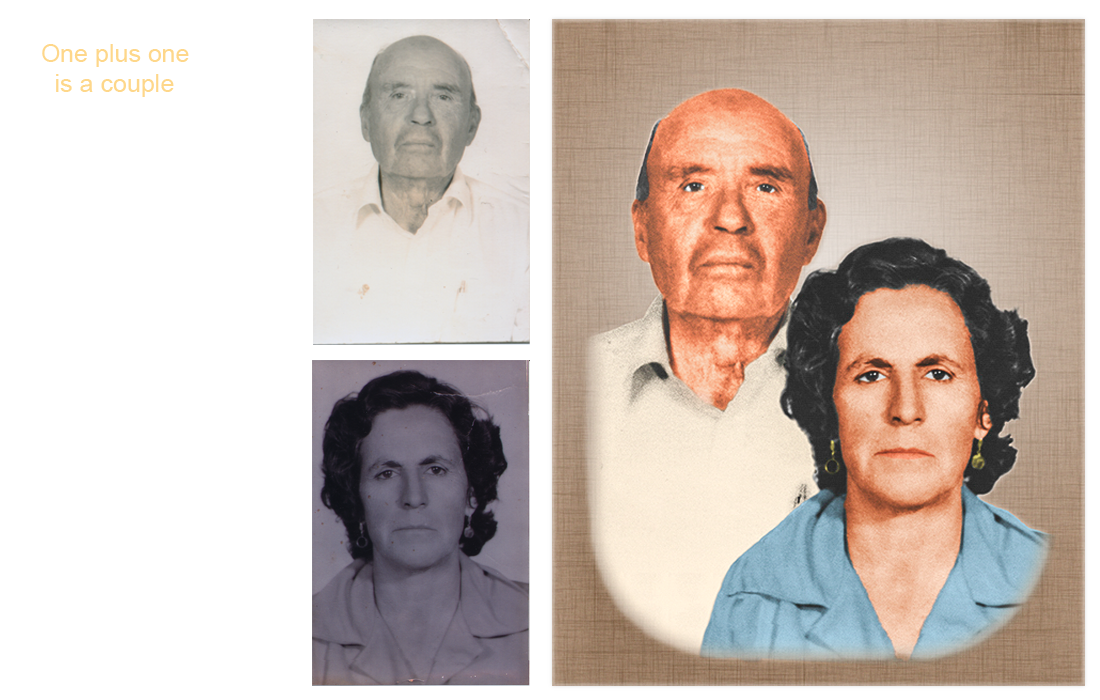 Couple before and after